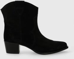 Charles Footwear cowboy csizma velúrból Viola fekete, női, magassarkú, Viola. Western. B. L. B - fekete Női 41