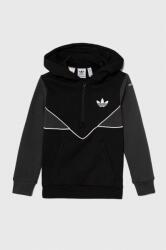 Adidas gyerek felső fekete, nyomott mintás, kapucnis - fekete 128 - answear - 18 990 Ft