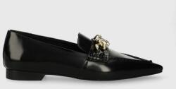Tommy Hilfiger bőr balerina cipő TH CHAIN POINTY BALLERINA fekete, FW0FW07510 - fekete Női 36