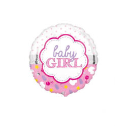 Amscan Anagram Balon folie Baby Girl roz 43cm 026635336437 - articole-petreceri - 12,99 RON