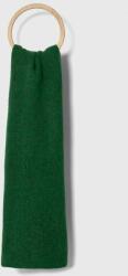 American Vintage sál gyapjú keverékből zöld, sima - zöld Univerzális méret