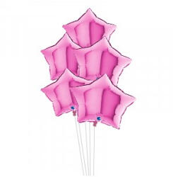 Balloons4party Buchet 5 stele roz cu heliu 43 cm