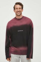 Calvin Klein pamut melegítőfelső fekete, férfi, nyomott mintás - fekete M - answear - 41 990 Ft