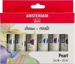Royal Talens Amsterdam Dream and Create Pearl készlet 6x20 ml