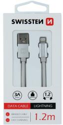 SWISSTEN Cablu Date si Incarcare Swissten, USB la Lightning, 1.2m, Argintiu