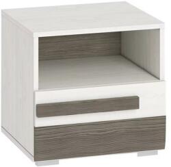 Konsimo Sp. z o. o. Sp. k Konsimo Sp. z o. o. Sp. k. Éjjeliszekrény SARPA 45x46 cm fehér/barna 11068.21. 151 (KO0103)