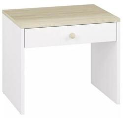 Konsimo Sp. z o. o. Sp. k Konsimo Sp. z o. o. Sp. k. Éjjeli szekrényke BUBO 58x69 cm fehér/világos bükk 11066.15. 157 (KO0099)