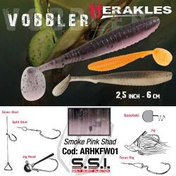 Herakles Shad HERAKLES Vobbler 2.4", 6cm Smoke Pink Shad, 8buc/plic (ARHKFW01)