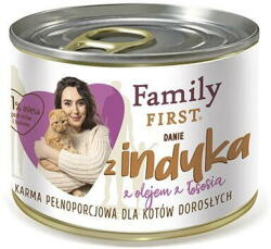 Family First Hrană umedă pentru pisică Curcan, 200g - pcone