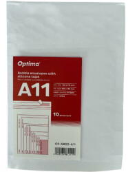 Optima Plic antisoc A11, 120x175mm - ext. , 100x165mm - int. , lipire siliconica, 10 buc/set, Optima - alb (OP-5800-A11) - pcone