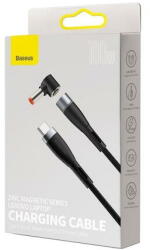 Baseus Magnetic Zinc Angled, USB Type-C/DC, 5.5x2.5mm, 100W, 2m, Negru - pcone
