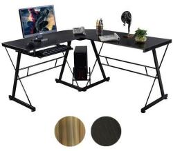 Hoppline L alakú irodai asztal (fekete színben)