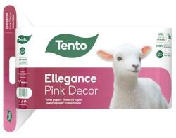 Tento Toalettpapír, 3 rétegű, 16 tekercses, TENTO "Ellegance Pink Decor", fehér (229386)