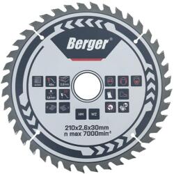 Berger körfűrésztárcsa keményfém váltó fogazattal HM 190x2, 6x30mm Z60/WZ (031105-0147)