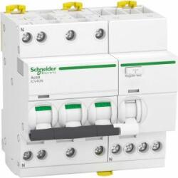 Schneider Electric Acti9 iCV40N Intrerupator Automat Diferential RCBO 3P+N C 10A 30mA 6kA A-SI A9DF3710 (A9DF3710)