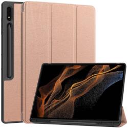  LEATHER Flip din PIELE pentru Samsung Galaxy Tab S9 Ultra / Tab S10 Ultra auriu roz