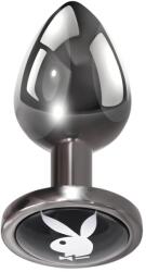 Playboy Tux - anál plug - kicsi (ezüst) - sexshopcenter