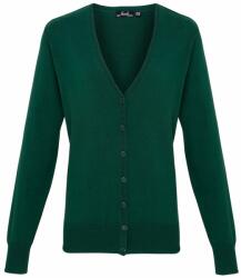 Premier Workwear Cardigan cu nasturi de damă - Verde de sticlă | XXXL (PR697-1000145697)