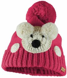 Bontis Fes de iarnă cu ursuleț de pluș croșetat pentru copii - Roz închis | uni copii (H122-3)