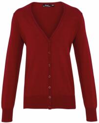 Premier Workwear Cardigan cu nasturi de damă - Vin | XL (PR697-1000145704)