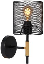 Lucide Baskett fekete-barna falikar (LUC-45259/01/30) E27 1 izzós IP20 (45259/01/30)