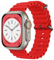 Matrix Curea Ceas Smartwatch Pentru Apple Watch 1/2/3/4/5/6/7/8/SE/SE 2/Ultra (42/44/45/49mm), Matrix, Rosu (MWUQD)