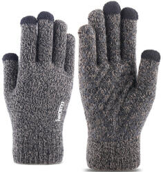  Manusi Iarna TouchScreen Woolen Gloves, Tech, Gri