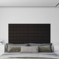 vidaXL 12 db fekete műbőr fali panel 90 x 15 cm 1, 62 m2 (343995)