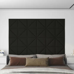 vidaXL 12 db fekete szövet fali panel 30x30 cm 0, 54 m2 (343936)
