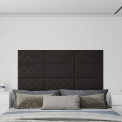 vidaXL 12 db fekete műbőr fali panel 60 x 30 cm 2, 16 m2 (343988)