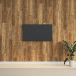 vidaXL barna fa megjelenésű PVC fali panel 2, 06 m2 (351819)