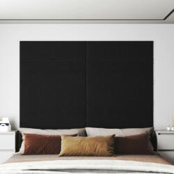 vidaXL 12 db fekete szövet fali panel 90x30 cm 3, 24 m2 (343908)