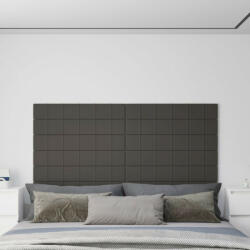 vidaXL 12 db sötétszürke bársony fali panel 90x15 cm 1, 62 m2 (344106)