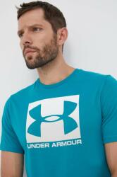 Under Armour t-shirt zöld, férfi, nyomott mintás - türkiz S