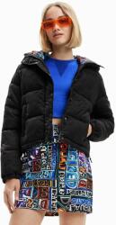 Desigual rövid kabát női, fekete, téli - fekete L - answear - 46 990 Ft