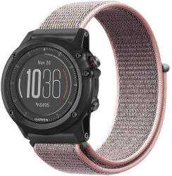 iUni Curea ceas Smartwatch Garmin Fenix 7X / 6X / 5X Plus / 5X / 3 HR / 3, 26 mm iUni Soft Nylon Sport, Soft Pink (509001)