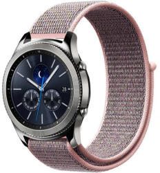 iUni Curea ceas Smartwatch Samsung Galaxy Watch 46mm, Samsung Watch Gear S3, iUni 22 mm Soft Nylon Sport, Soft Pink (510519)