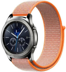 iUni Curea ceas Smartwatch Samsung Galaxy Watch 4, Watch 4 Classic, Gear S2, iUni 20 mm Soft Nylon Sport, Electric Orange (510564)