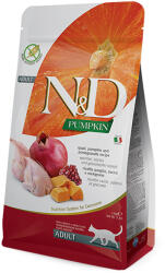 N&D Pumpkin 5kg N&D Adult sütőtök, fürj & gránátalma száraz macskatáp