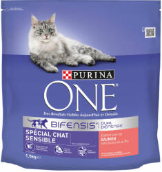 ONE 2x1, 5kg PURINA ONE Sensitive lazac száraz macskatáp