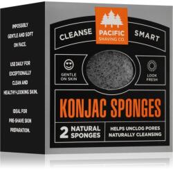 Pacific Shaving Konjac Sponges burete exfoliant blând faciale 2 buc