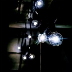 Brilagi - LED Kültéri dekoratív lánc GIRLAND 25xE12 20m IP44 hideg fehér WO794-OEM1 (BG0586)