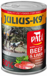 Julius-K9 JULIUS - K9 paté beef and liver - nedveseledel (marha, máj) felnőtt kutyák részére (400g)