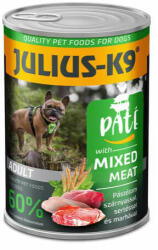 Julius-K9 JULIUS - K9 paté mixed meat - nedveseledel (szárnyas, sertés, marha) felnőtt kutyák részére (400g)