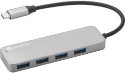 Sandberg 336-20 USB-C to 4 x USB 3.0 Hub SAVER (T-MLX54820) - vexio