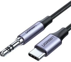UGREEN 3, 5 mm-es mini jack AUX kábel az USB-C UGREEN AV143-hoz, 1 m (szürke)