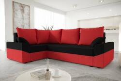 Veneti DAGMAR tágas és modern ülőgarnitúra - piros / fekete