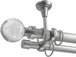 Crystal Monaco Két Rúd Függönyrúd - Ezüst - 360 cm (MONACO-ZIMTATA-SILVER-02-360)