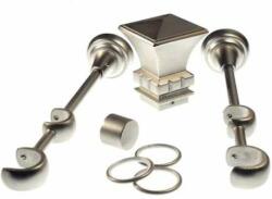 Parga Dupla Függönyrúd - Króm - 360 cm