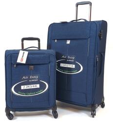 Touareg négykerekes, kék cirmos, 2 részes S, L bőrönd szett TG-6650/szett-2db - taskaweb